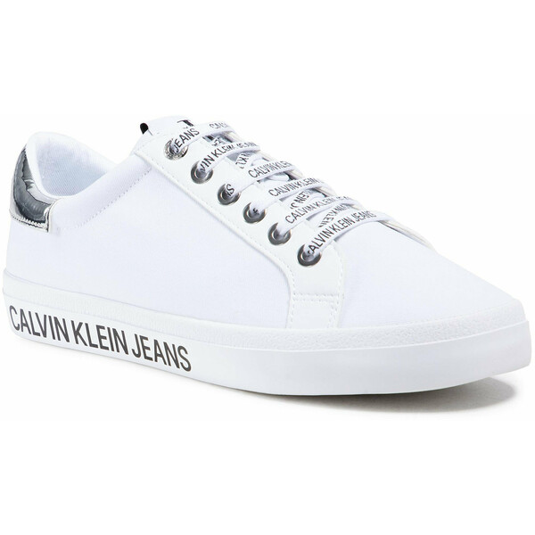 Calvin Klein Jeans Tenisówki Low Profile Sneaker Laceup Co YW0YW00057 Biały