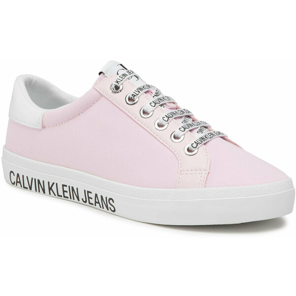 Calvin Klein Jeans Tenisówki Low Profile Sneaker Laceup Co YW0YW00057 Różowy
