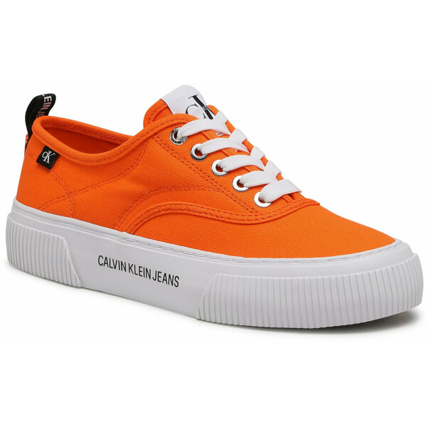 Calvin Klein Jeans Tenisówki Vulcanized Skate Oxford Co YW0YW00054 Pomarańczowy