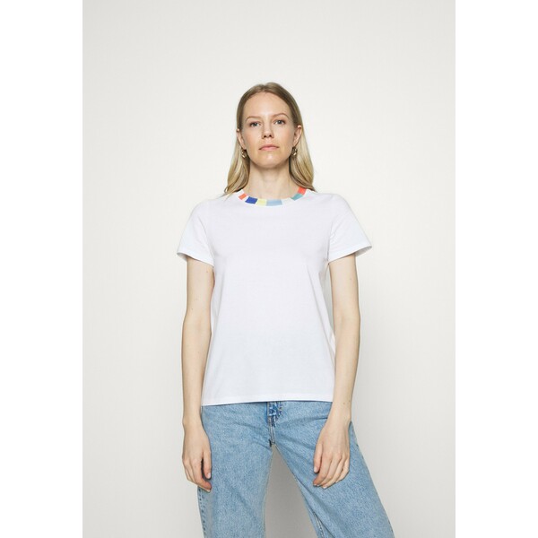edc by Esprit BLOCK T-shirt z nadrukiem white ED121D1F1