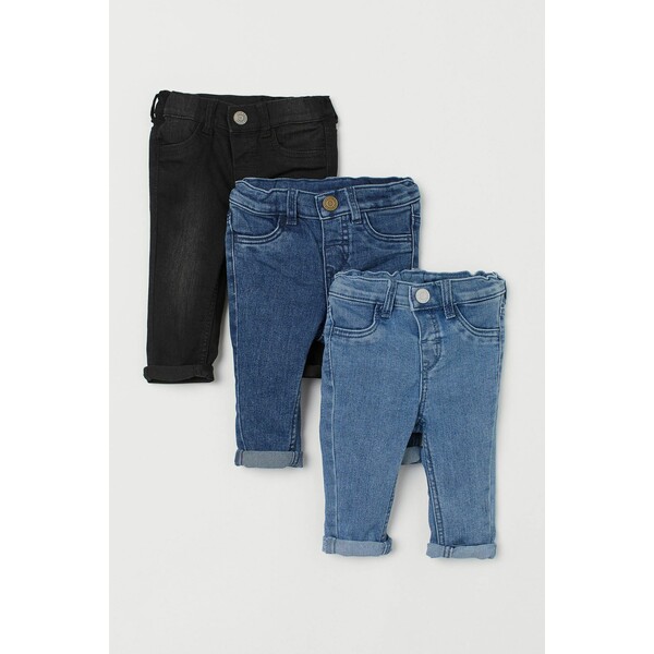 H&M Skinny Fit Jeans 3-pak 0892737001 Niebieski denim