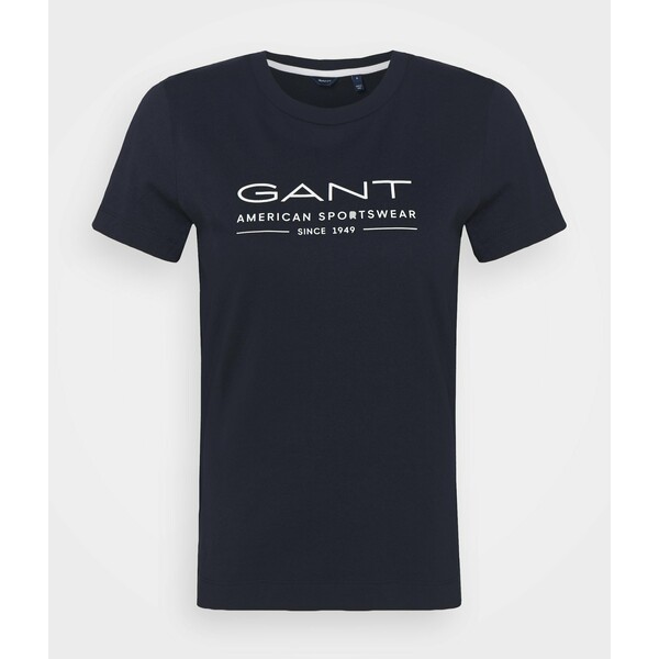 GANT SUMMER T-shirt z nadrukiem classic blue GA321D04X