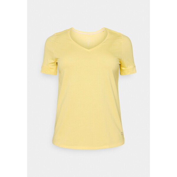 MY TRUE ME TOM TAILOR CUFF DETAIL T-shirt z nadrukiem mellow yellow TOL21D02Q