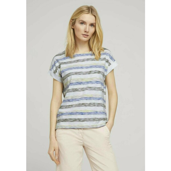 TOM TAILOR T-shirt z nadrukiem blue stripe horizontal TO221D18P