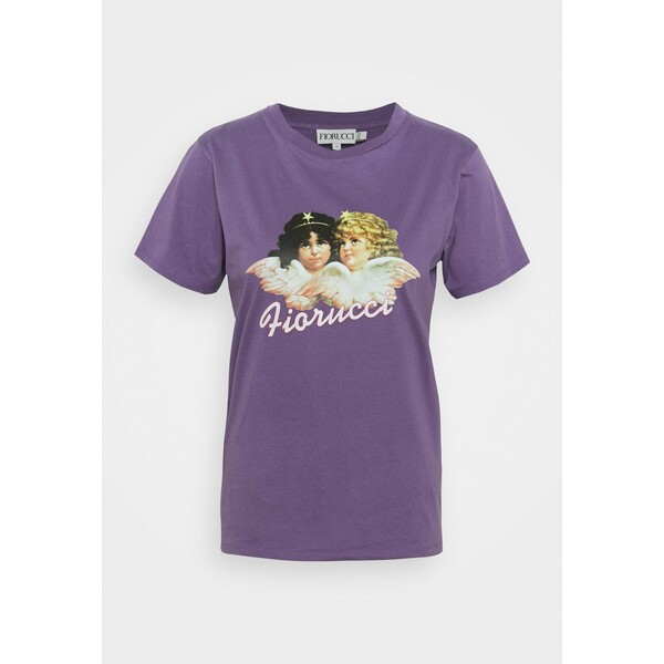 Fiorucci VINTAGE ANGELS TEE T-shirt z nadrukiem purlple FI921D01H