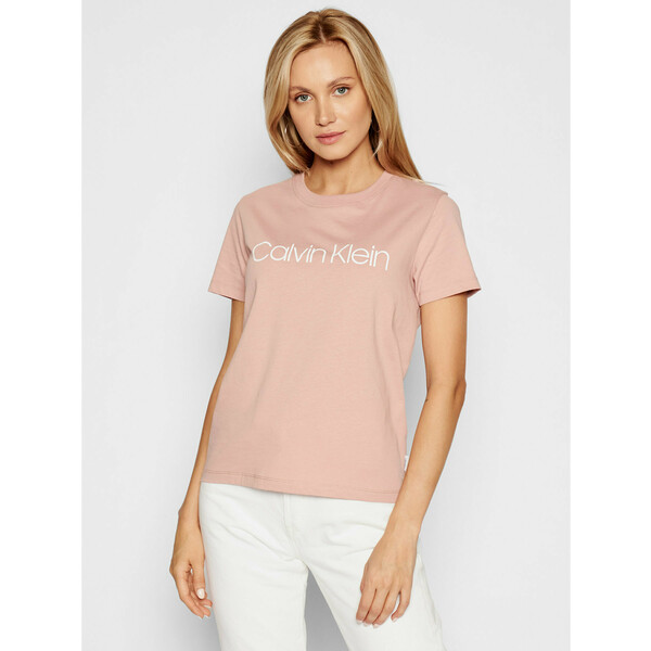 Calvin Klein T-Shirt Core Logo K20K202142 Różowy Regular Fit