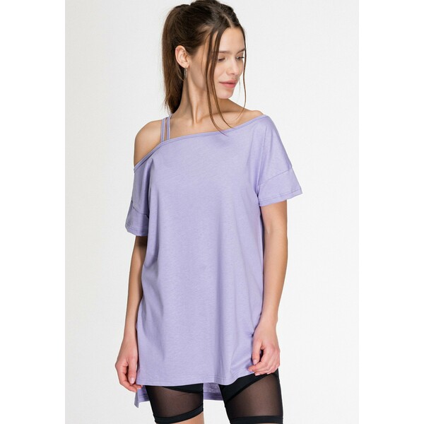 Zoe Leggings DONNA ASYMMETRICAL T-shirt basic lilac ZOA21D00J