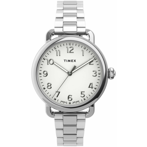 Timex Zegarek Standard TW2U13700 Srebrny