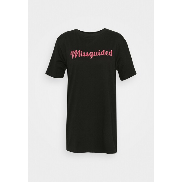 Missguided Tall MORE SELF LOVE TEE T-shirt z nadrukiem black MIG21D04A