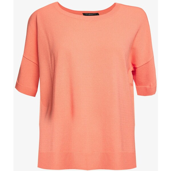 Selected Femme SLFWILLE T-shirt basic burnt coral SE521I0K9