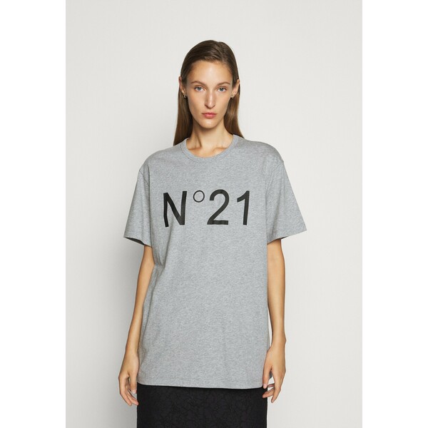 N°21 T-shirt z nadrukiem melange grey N3121D00S