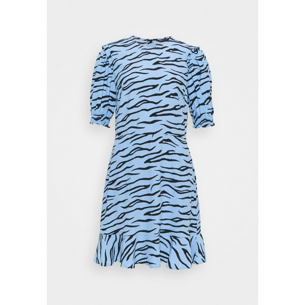 Marks & Spencer London FRILL SKATER MINI Sukienka letnia blue QM421C057