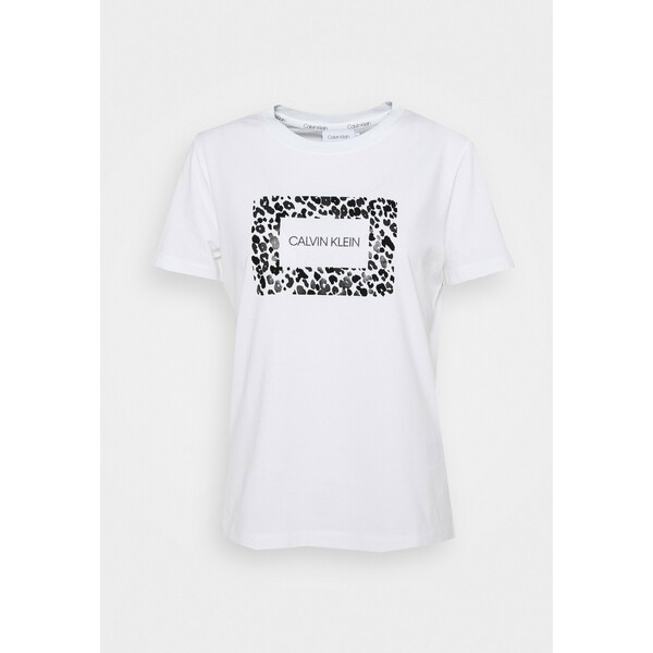 Calvin Klein REGULAR FIT LEO BOX TEE T-shirt z nadrukiem bright white 6CA21D02Z