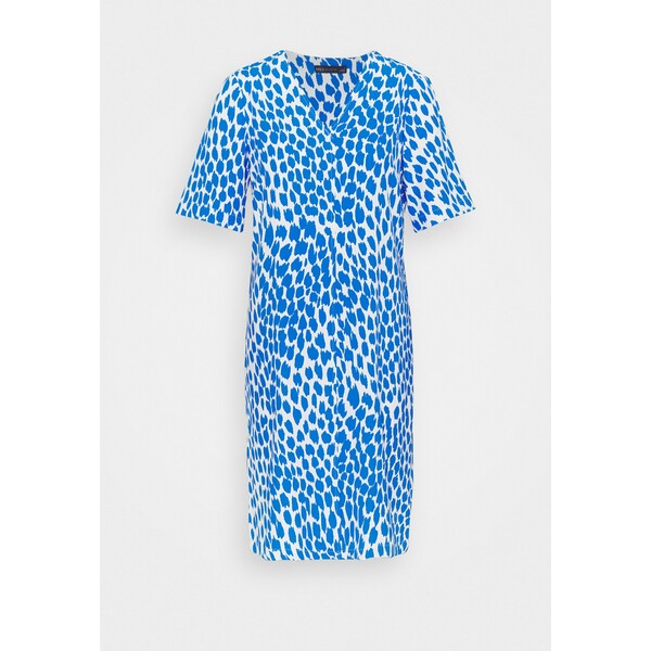 Marks & Spencer London ANIMAL SHIFT DRESS Sukienka letnia blue QM421C052