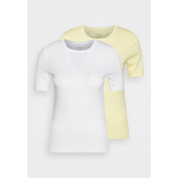 Marks & Spencer London 2 PACK T-shirt z nadrukiem yellow QM421D04A