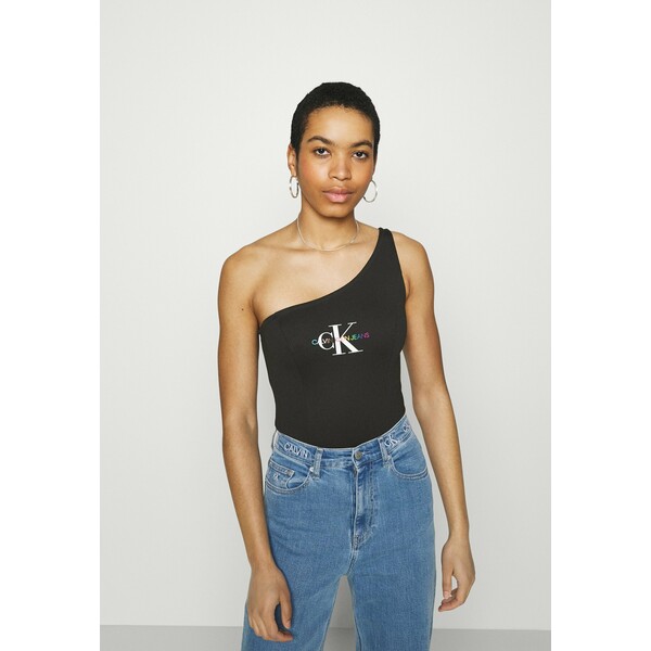Calvin Klein Jeans PRIDE ASYMMETRICAL BODY Top black C1821D0FK