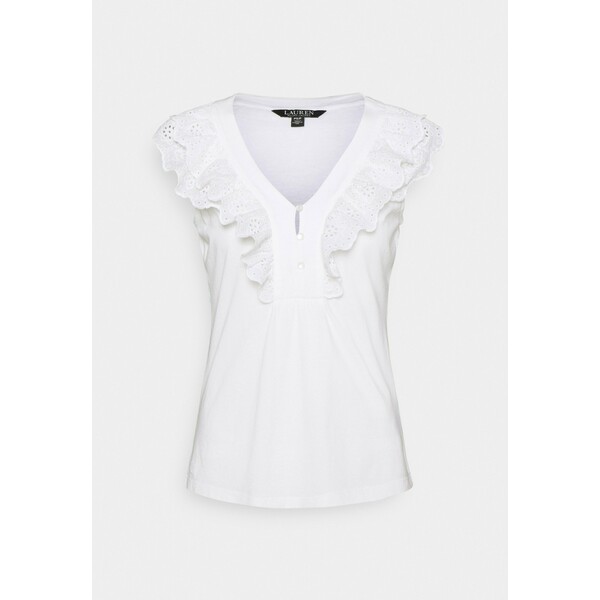 Lauren Ralph Lauren Petite BIZETH SLEEVELESS T-shirt z nadrukiem white LAR21E005