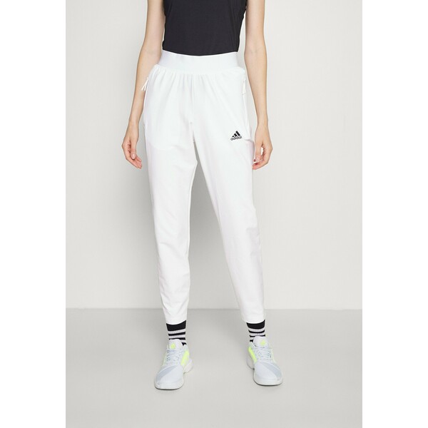 adidas Performance TENNIS PANT Spodnie treningowe white/black AD541E1OR