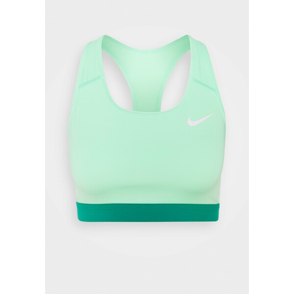 Nike Performance BAND BRA NON PAD Stanik sportowy z średnim wsparciem green glow/neptune green/white N1241I08E