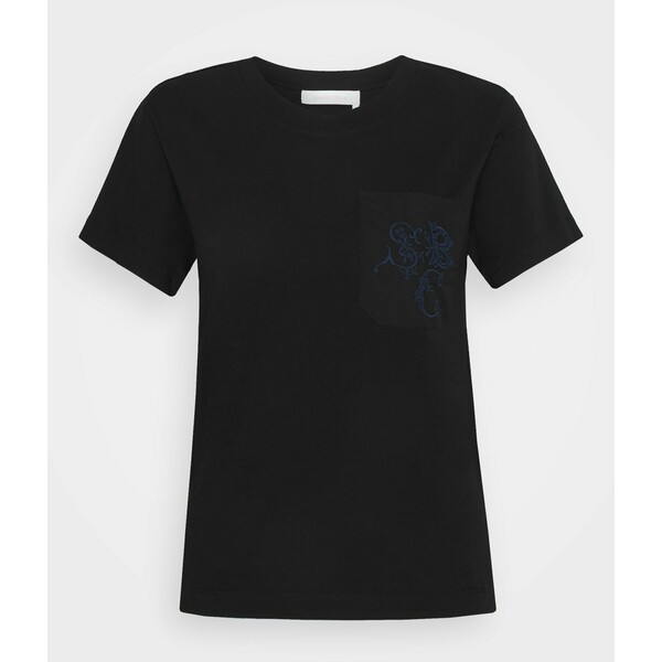 See by Chloé T-shirt z nadrukiem black SE321D020