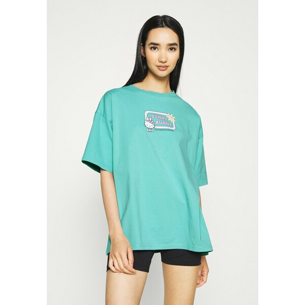 NEW girl ORDER SUNNY BUNNY TEE T-shirt z nadrukiem turquoise NEM21D03C