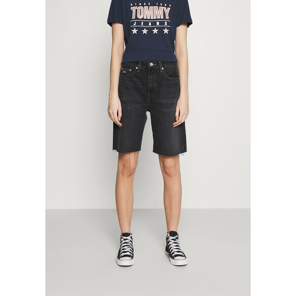 Tommy Jeans HARPER BERMUDA Szorty jeansowe black denim TOB21S01C