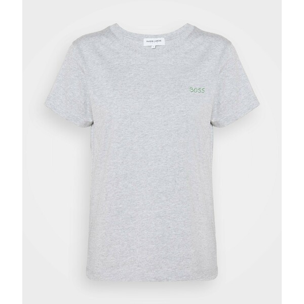 Maison Labiche CREW NECK TEE BOSS T-shirt z nadrukiem light heather grey M7H21D002