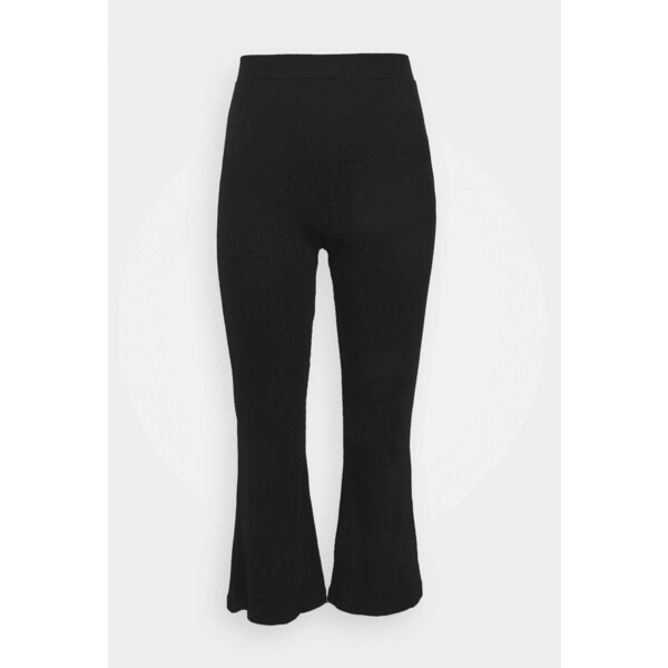 Simply Be WIDE LEG TROUSERS  Spodnie materiałowe black SIE21A01T
