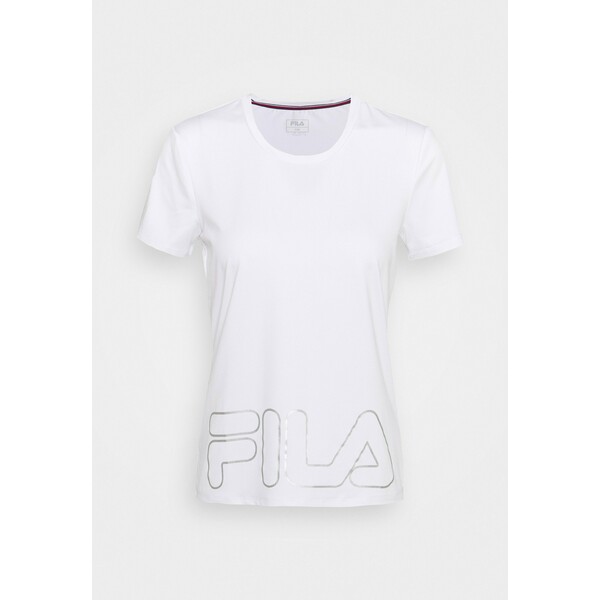 Fila FELIZ T-shirt z nadrukiem white 1FI41D02O
