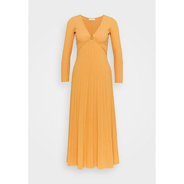 sandro Długa sukienka orange SAD21C0BI