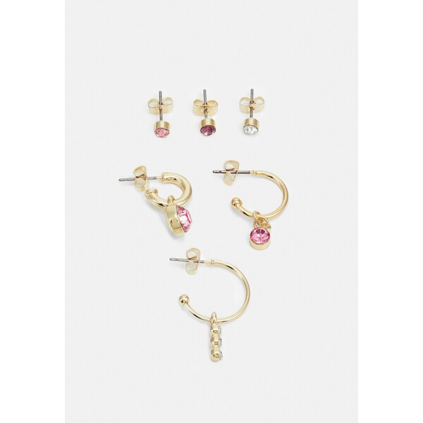 Pieces PCSTONY SOLO EARRINGS 3 PACK Kolczyki gold-coloured/clear/rose PE351L15R