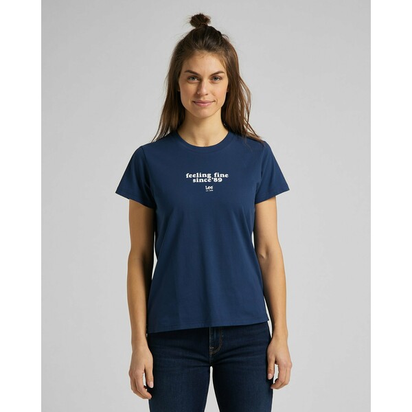 Lee T-shirt z nadrukiem asphalt grey LE421D05S
