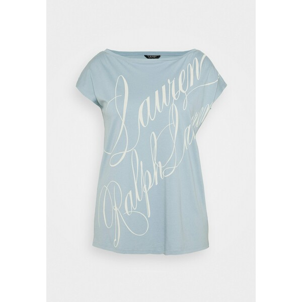 Lauren Ralph Lauren Woman GRIETA T-shirt z nadrukiem dust blue L0S21D01L