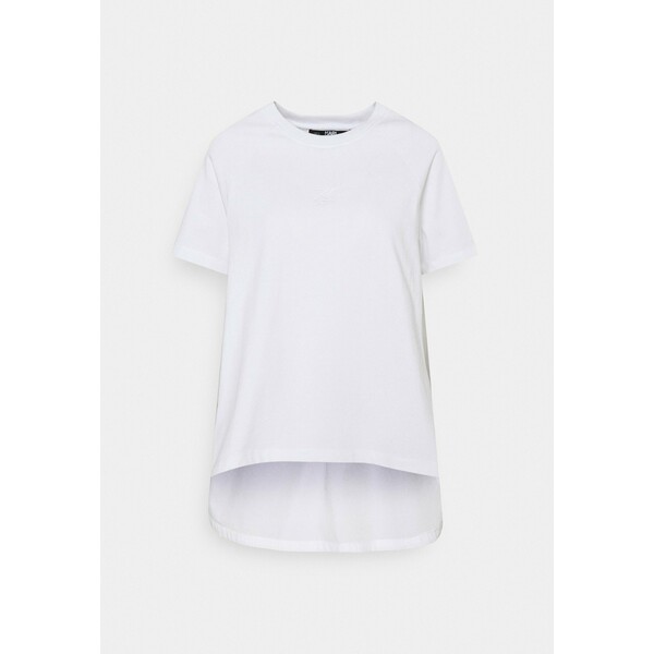 KARL LAGERFELD FABRIC MIX LOGO T-shirt basic white K4821D07L