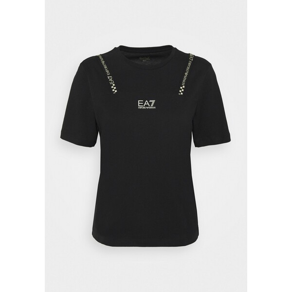 EA7 Emporio Armani T-shirt z nadrukiem black EA721D012