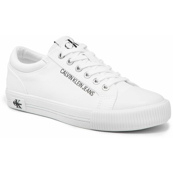 Calvin Klein Jeans Trampki Vulcanized Sneaker Laceup Co YW0YW00042 Biały