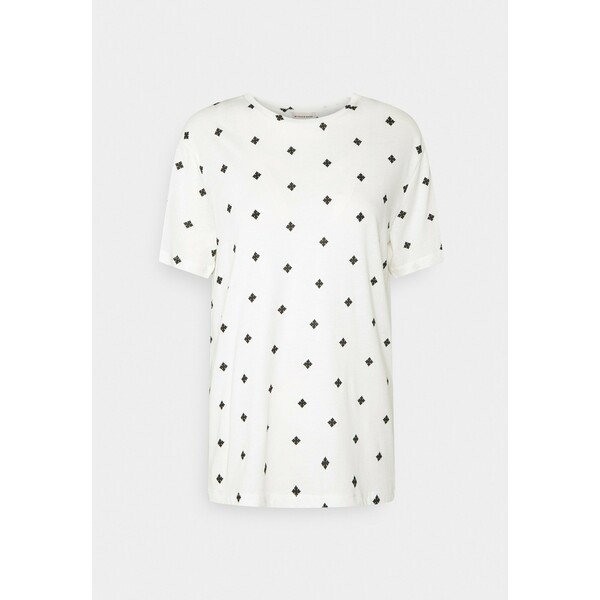 By Malene Birger ANGELL T-shirt z nadrukiem soft white BY121D02C