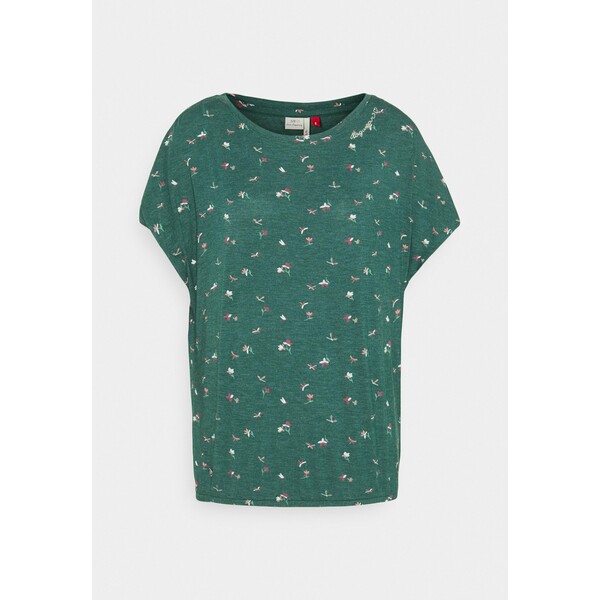 Ragwear PECORI T-shirt z nadrukiem dark green R5921D06I