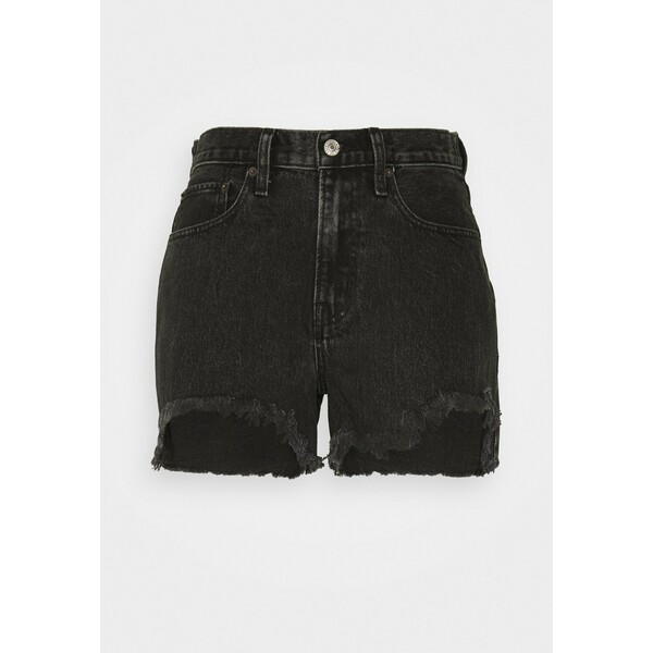 Abercrombie & Fitch CURVE LOVE MID RISE BOYFRIEND Szorty jeansowe black A0F21S01N