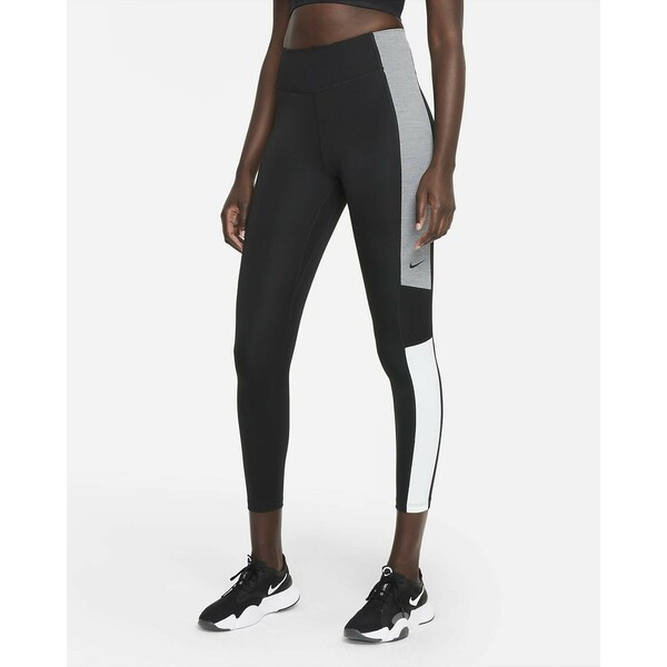 Damskie legginsy ze średnim stanem w kontrastowych kolorach 7/8 Nike Dri-FIT One