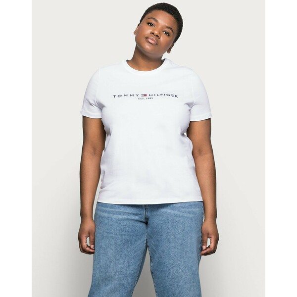 Tommy Hilfiger Curve REGULAR TEE T-shirt z nadrukiem white TOY21D005