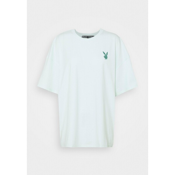Missguided Petite PLAYBOY LOGO DETAIL T-shirt z nadrukiem green M0V21D07H