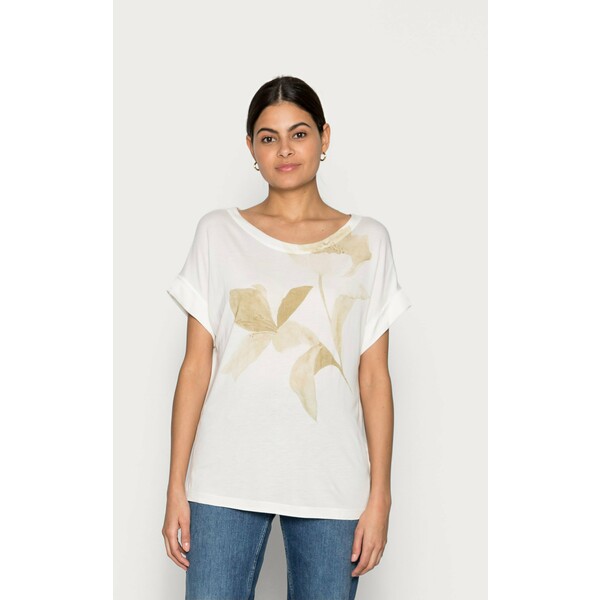 Esprit Collection FLOWER T-shirt z nadrukiem off white ES421D0OB