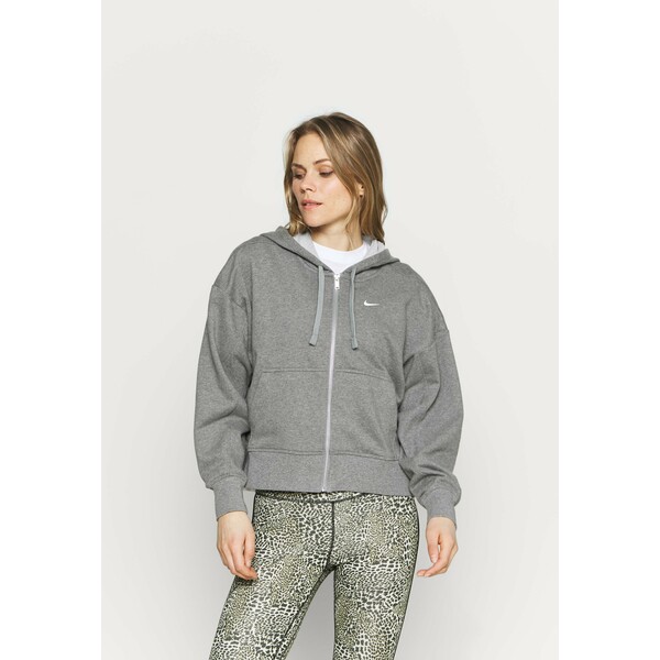 Nike Performance DRY GET FIT Bluza rozpinana carbon heather/particle grey/white N1241G09H