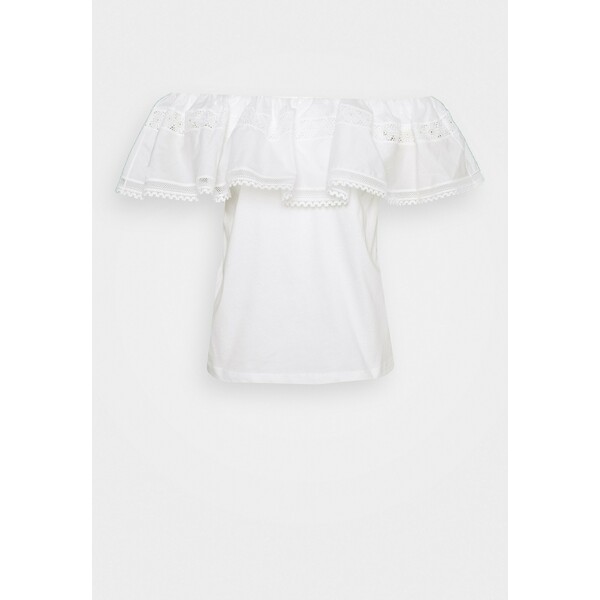 sandro T-shirt z nadrukiem blanc SAD21D030