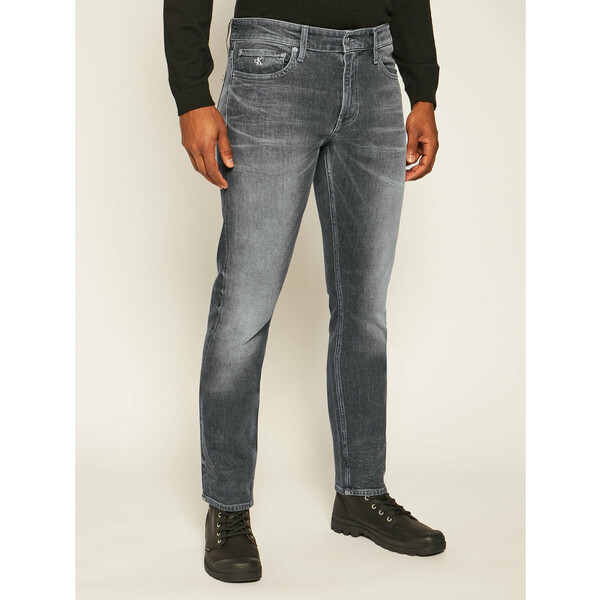 Calvin Klein Jeans Jeansy Slim Fit J30J316125 Szary Slim Fit