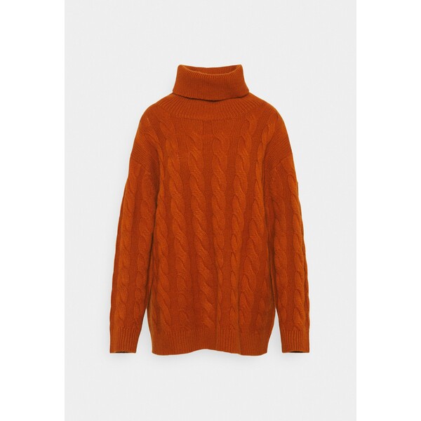pure cashmere CLASSIC CABLE Sweter heather orange PUG21I00T