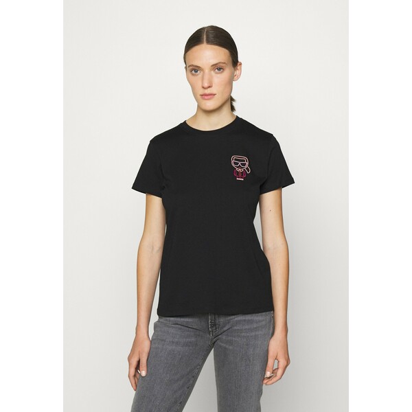 KARL LAGERFELD IKONIK OUTLINE TEE T-shirt z nadrukiem black K4821D07N