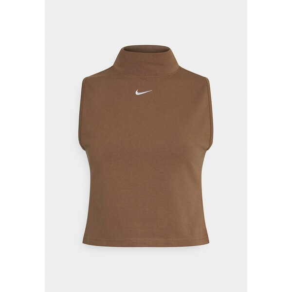 Nike Sportswear MOCK Top archaeo brown/white NI121D0MV