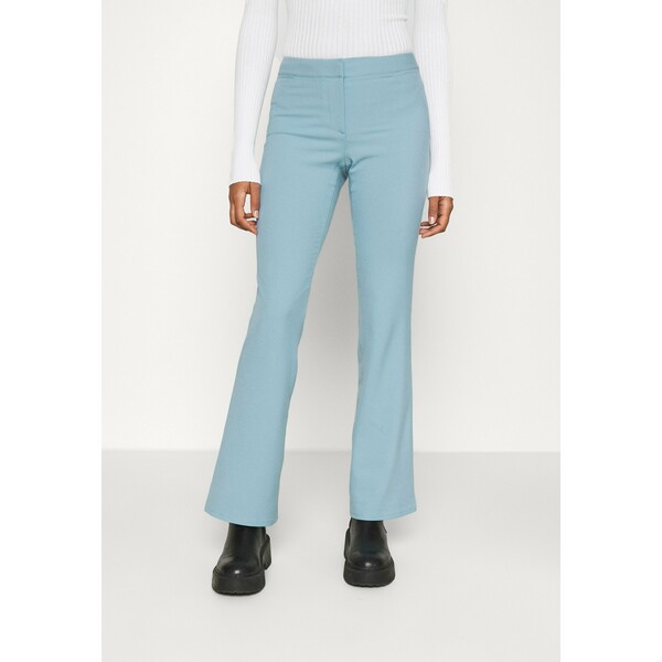 Weekday RITZA SKINNY FLARED TROUSER Spodnie materiałowe blue WEB21A04Z